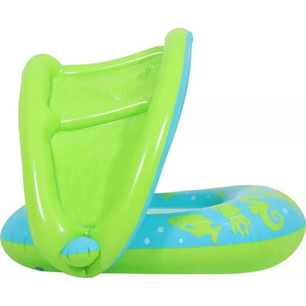 Flotador Lancha Marino Techo Protector Uv Niña Bestway Verde Lima