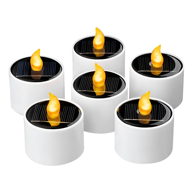 Velas Solares Decortativas Set De 6 Blanco
