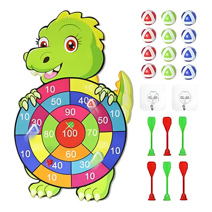 Tablero De Dardos Bolas Infantil Dinosaurio Verde
