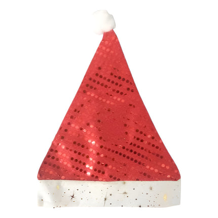 Gorro De Papa Noel Con Barba 66x28cm Rojo