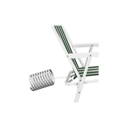 Silla Plegable De Playa  Rayada Colores  50 X 46 X 76 Cm Verde Oscuro
