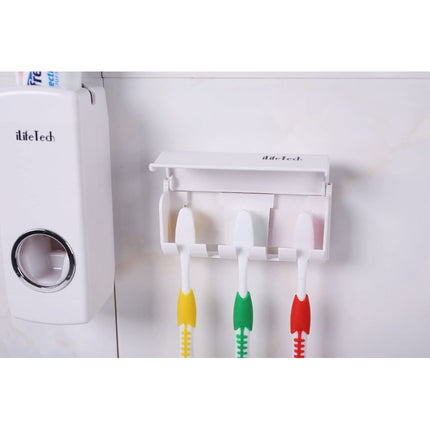 Dispensador Automatico Pasta Dental Y  Porta Cepillo
