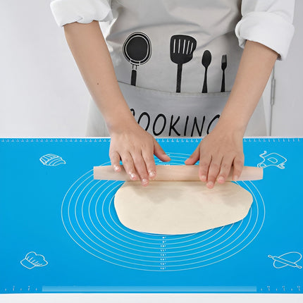 Alfombra De Silicona Para Repostería 62 X 45 Cm  Grande Celeste