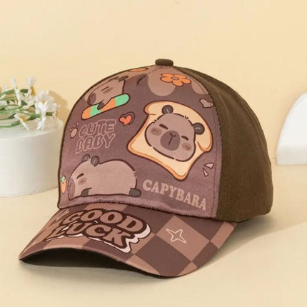 Gorro Infantil Con Visera. Carpincho Capibara Cgs00632 Marrón