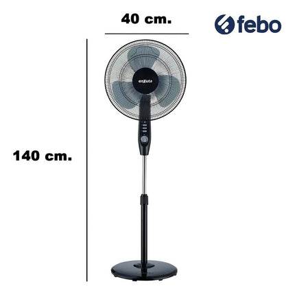 Ventilador De Pie Enxuta Vpenx916n 140cm Cantidad De Aspas 3 Color De La Estructura Negro Diámetro 40 Cm Material De Las Aspas Plástico