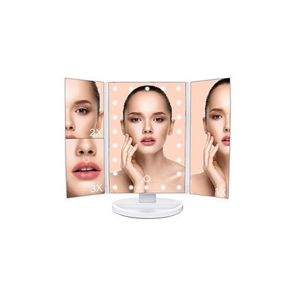 Espejo Maquillaje Con Luz Led + Aumento