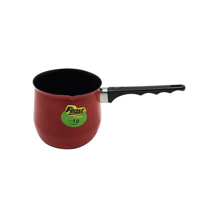 Olla Con Mango Antiadherente Agarre Seguro Rojo