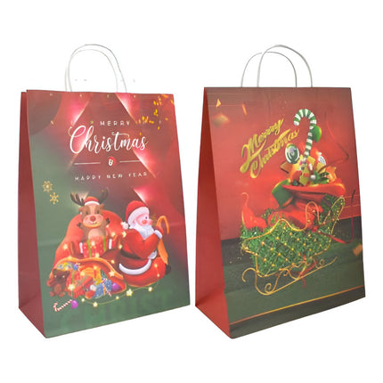 Bolsa De Papel De Navidad Para Regalos 15x11x8cm Ccm00649 V