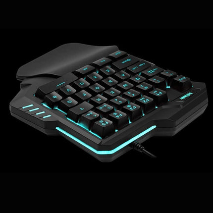 Teclados Ergonómicos  Una Sola Mano Mini Teclado 35 Teclas Negro Inglés (qwert)