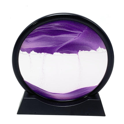 Cuadro Arena Y Agua En Movimiento Medida: 17.5cm Morado/blanco Negro