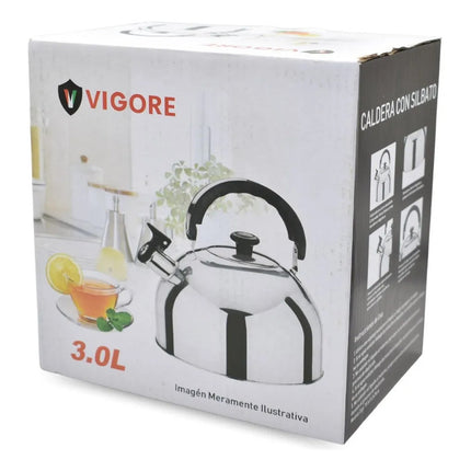 Caldera De Acero Inoxidable 3l. Oferta X48 Unidades Gris