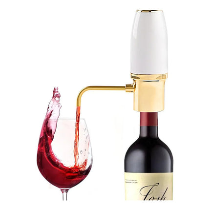 Dispensador Automatico De Vino Aireador Recargable Blanco