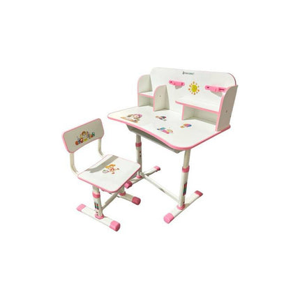 Escritorio De Estudio Con Silla Altura Regulable Rosa Rosa