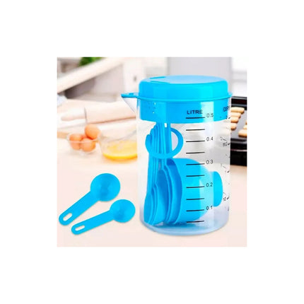 Set 6 Cucharas Medidoras + Taza Medidora Cocina Repostería V