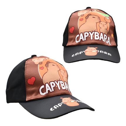 Gorro Infantil Con Visera. Carpincho Capibara Cgs00633 Negro