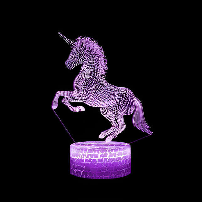 Lampara Ilusión 3d  Unicornio N N