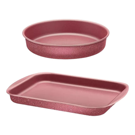 Bateria Cocina Tramontina Linz 10 Piezas Antiadherente Rosa Rosa