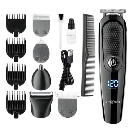 Cortapelo Enxuta 5en1 Cabezales Intercambiables, Recargable Negro
