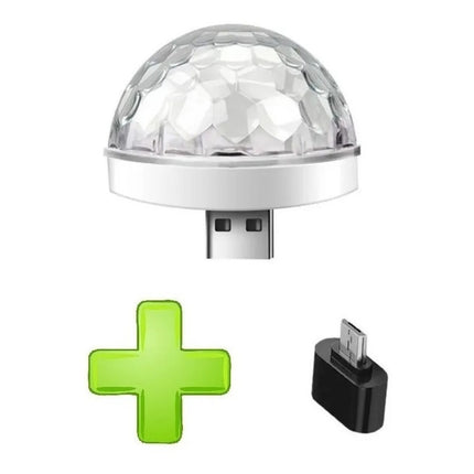 Luz Giratoria Rgb C Para Celular Entrada Usb Con Adap C
