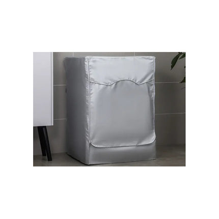Funda Para Lavarropas Carga Frontal + Bases Antivibración  Plateado