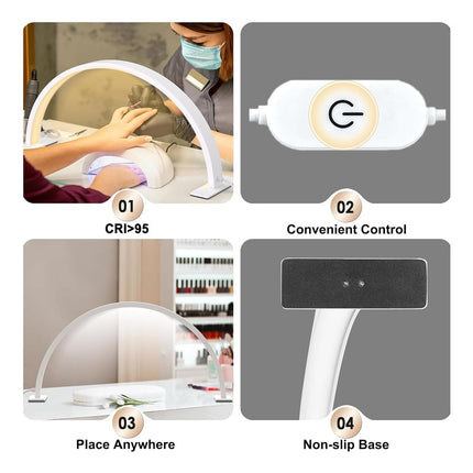 Lampara Led Media Luna Multifunción Blanco