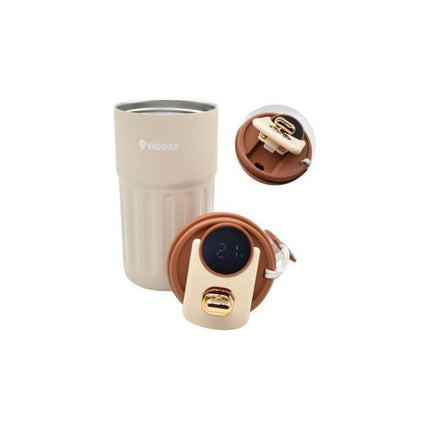 Vaso Termico Vigore Con Control De Temperatura 450cc. Crema V