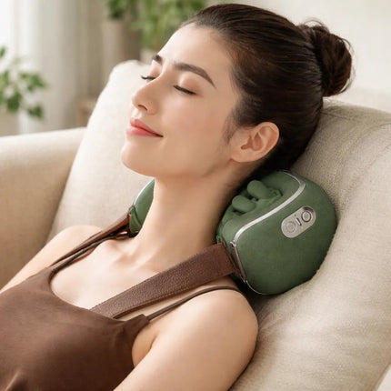 Masajeador Cervical Manos Recargable Verde Verde Oscuro