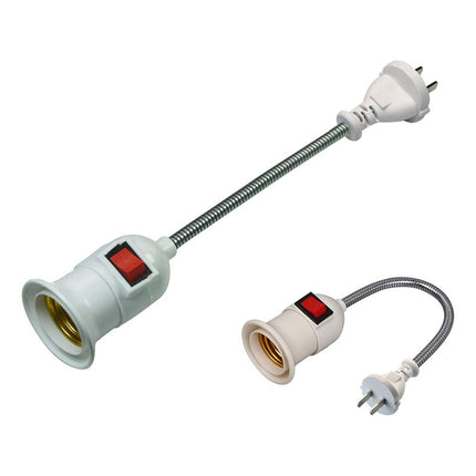 Adaptador Portatil Porta Lampara Interruptor Foco Victoria Blanco