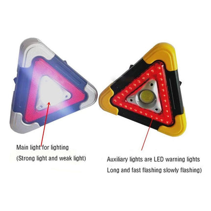Baliza Con Luces Recargable Solar Y Función Powerbank Negro