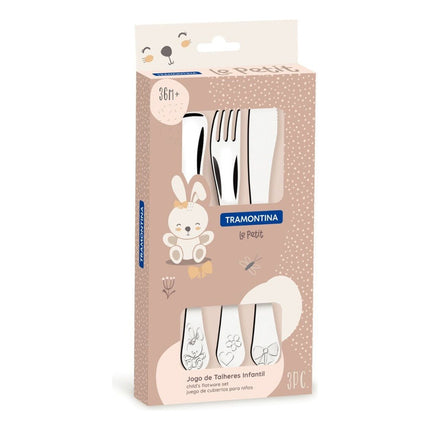 Juego De Cubiertos Tramontina Para Niño 3 Pcs