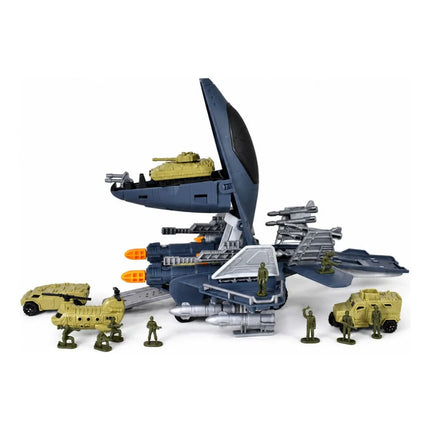 Set Militar Con Avión Porta Vehículos 30x23cm Ty372740b Avión