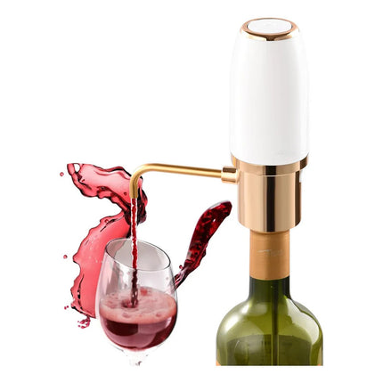 Dispensador Automatico De Vino Aireador Recargable Blanco