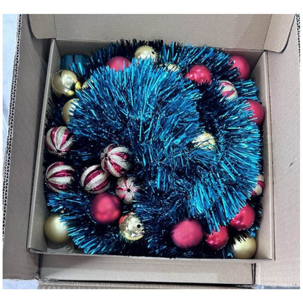 Arbol De Navidad Autoarmable Con Decoracion Luces Y Puntero X