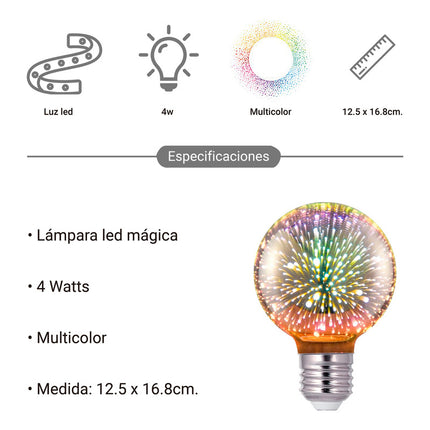 Lampara Luces Led De Colores E14 Grande Blanco Cálido