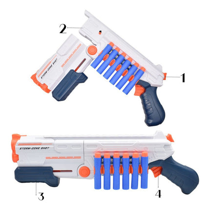 Pistola Con Lanzadores Doble Tiro Ty363024 Blanco