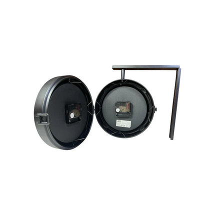 Reloj Doble Modelo  Estacion Antiguo Negro Blanco