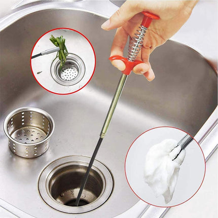 Destapa Caños Cocina Ducha Pelos Desagüe Con Agarre - 155 Cm