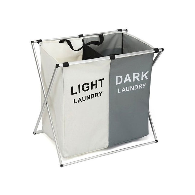 Canasto De Ropa Sucia X2 Blanco Y Negro