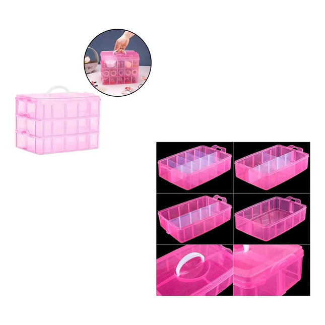 Caja Plastica De Almacenamiento Apilable Con Asa V