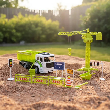 Camión De Construcción Con Accesorios Verde Ty372941a Verde