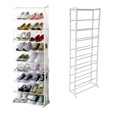 Zapatera Rack Calzados 10 Niveles Blanco