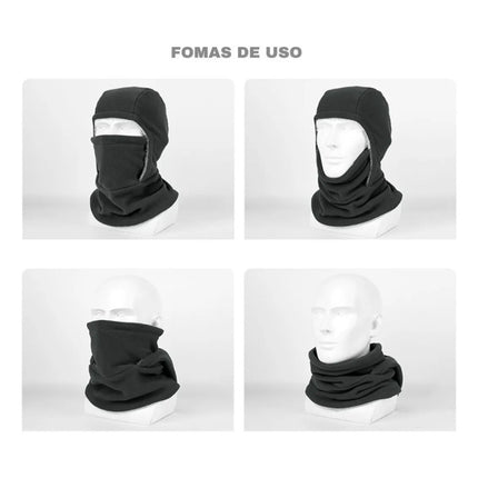 Pasamontañas Polar Interior De Sherpa 36x29cm. Negro Negro