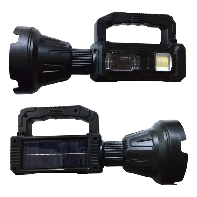 Foco Cazador Mediano W5109 Carga Solar O Usb Multifuncional