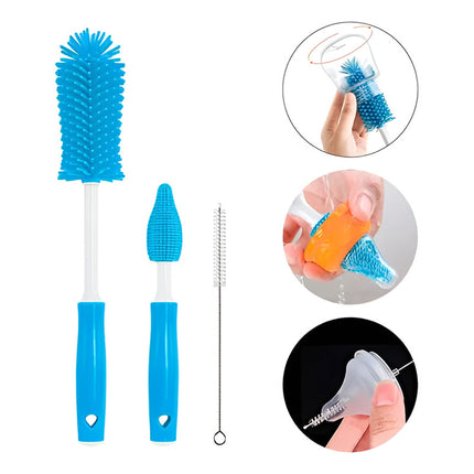 Set X 3 Cepillos De Silicona Limpieza Multiuso 26936 V