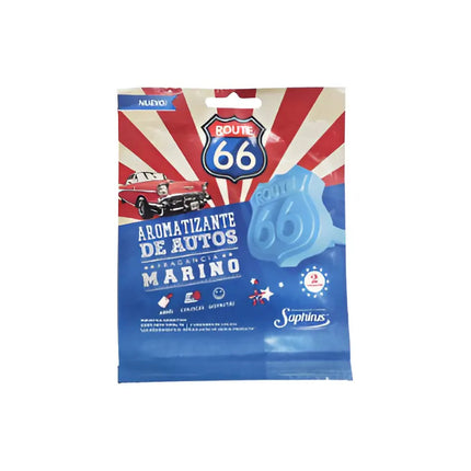 Aromatizador Para Auto Saphirus Route 66 Marino X2