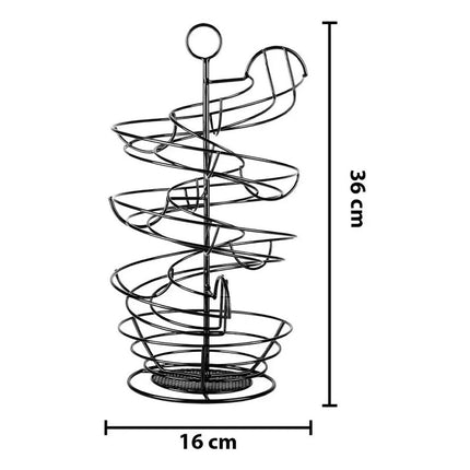 Huevera Soporte Metálico Organizador De Huevos En Espiral Negro