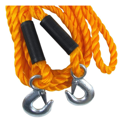 Cuerda Remolque Con Ganchos  4 Metros   Amarillo