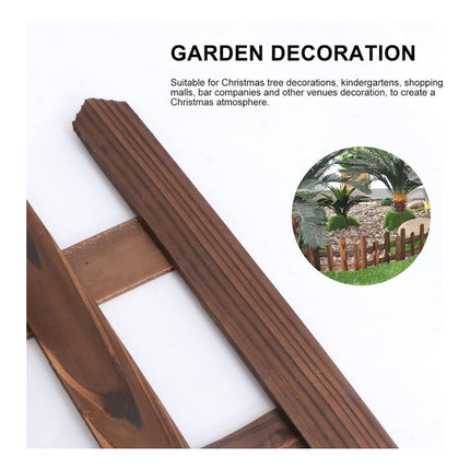 Cerco Extensible Madera Con Follaje De Pvc Emredadera Grande Marrón Y Verde