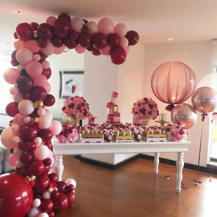Inflador Globos Eléctrico + 5 Rollos Cinta Arco 5 Metros C/u