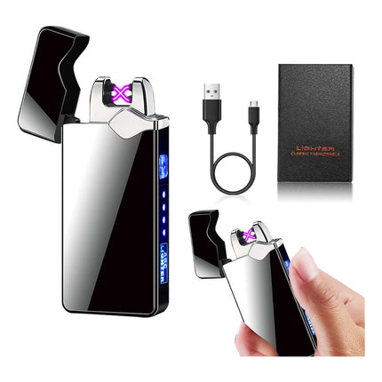 Encendedor Electronico Recargable Usb Doble Arco Metal